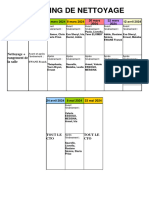 Planning de Nettoyage Club OHADA