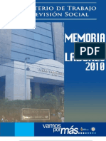Memoria de Labores 2010, Ministerio de Trabajo de Guatemala