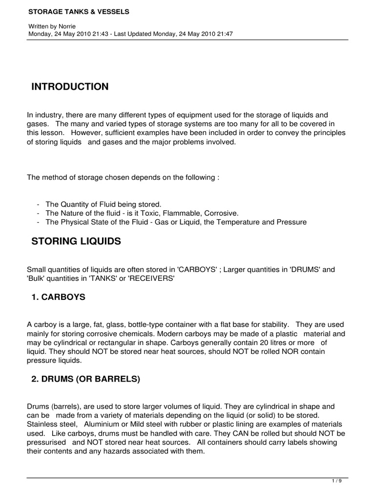 Storage Tanks Vessels Gas Liquids | PDF | Liquefied Petroleum Gas | Propane
