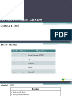 Full Stack Development - 22CS2305: Module 2 - Css3