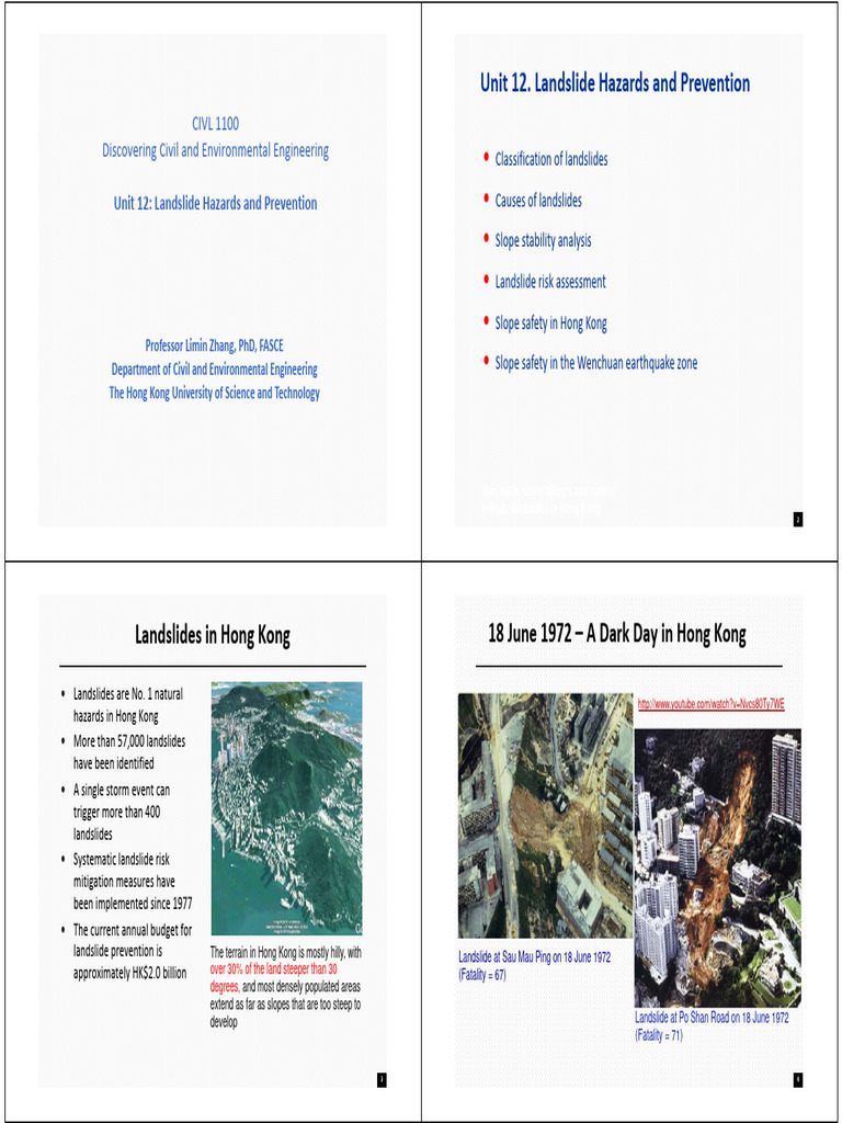12.+landslides Lecture+12 2+may+2014 | PDF | Landslide | Natural Materials