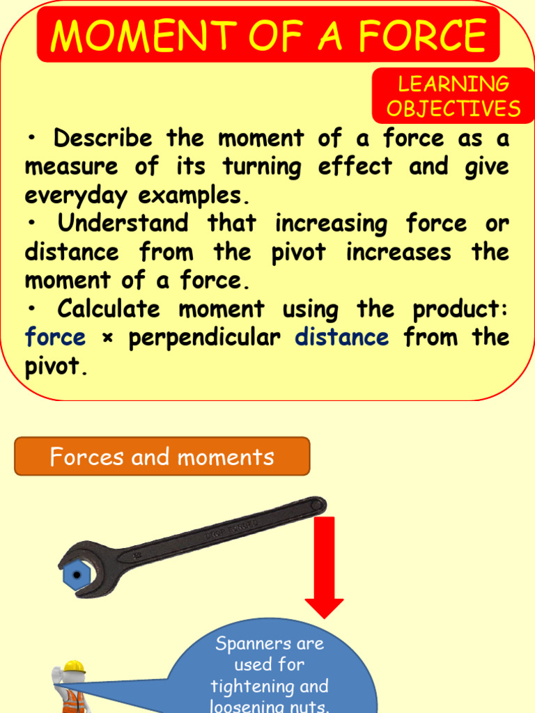Turning Effect of A Force (Moment) Yr 9 | PDF | Force | Mechanics