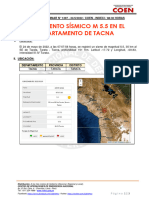 Reporte Preliminar #1297 24may2022 Sismo en El Departamento de Tacna