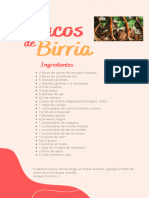 Recetario Tacos de Birria