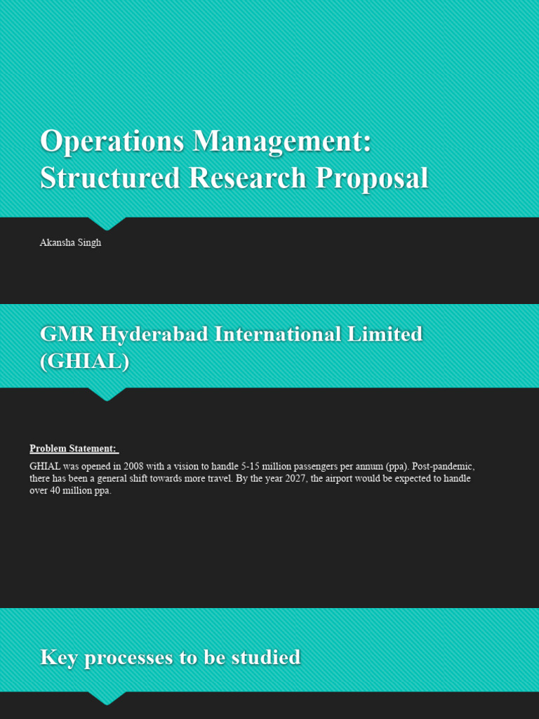 GHIAL Operations Management Proposal | PDF | Business