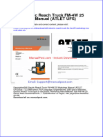 Still Electric Reach Truck FM 4w 25 Workshop Manual Atlet Ufs