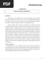 Renewable Energy Lecture Notes