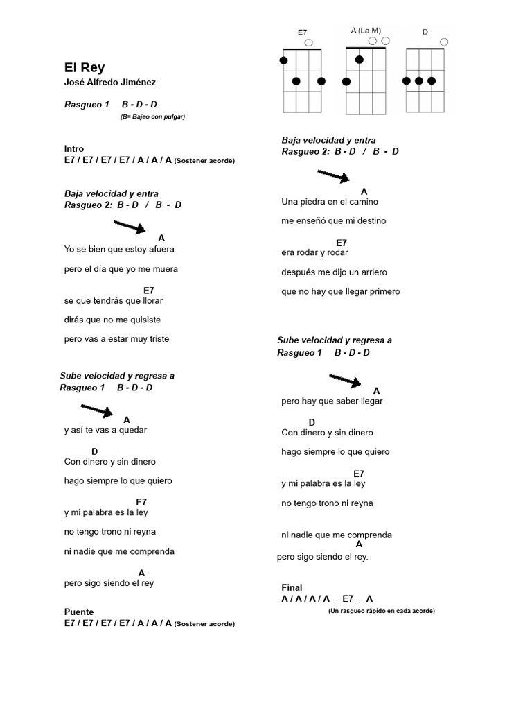Acordes y letra de 
