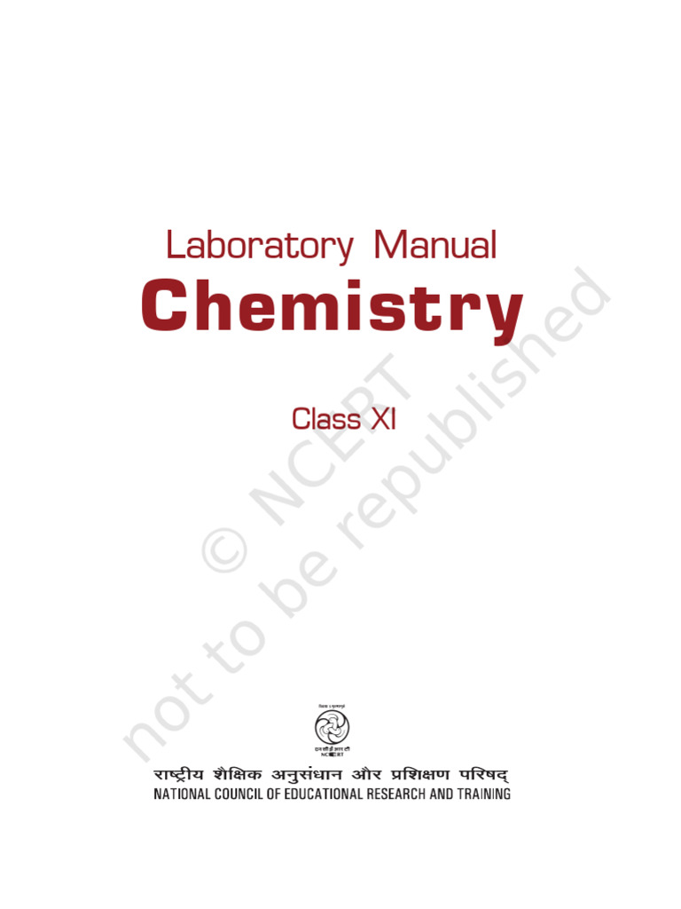 Chemistry Laboratory Manual Class Xi PDF Titration Chemistry