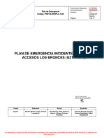 PNP - Dlbshpla.1042 Plan de Emergencia Incidentes Rutas de Accesos Los Bronces (G21 - G245)