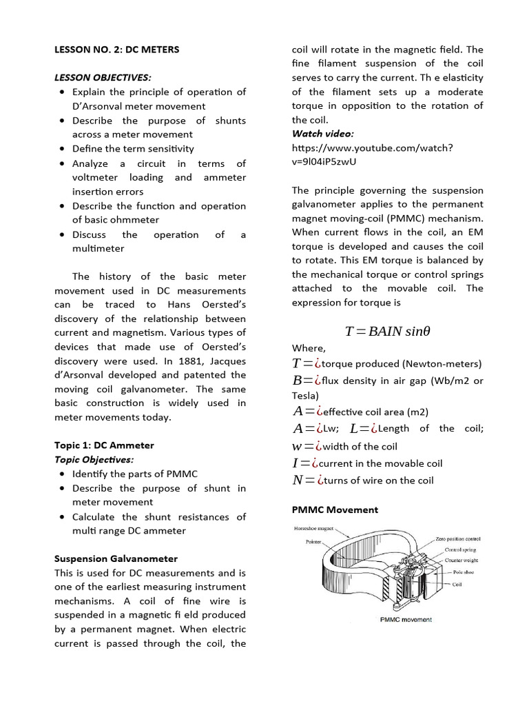 Elective 3 lesson 2 pdf electrical resistance and conductance