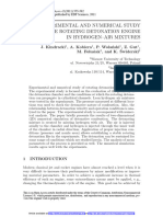 Experimental and Numerical Study of The Rotating Detonation Engine in Hydrogen-Air Mixtures