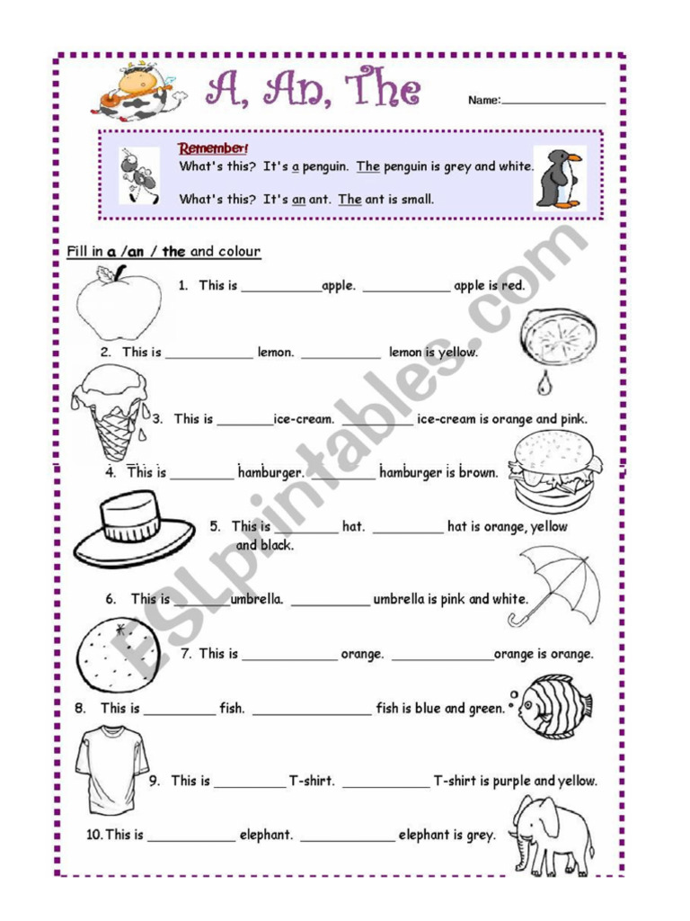 The Article A - An - The | PDF