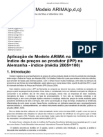 Aplicação do Modelo ARIMA(p,d,q)