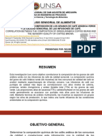 Correlación Entre Composición Química de Granos de Café Verde Con La Calidad Sensorial Del Café.