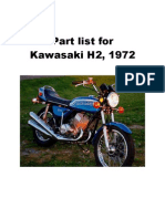 Part List For Kawasaki H2 1972