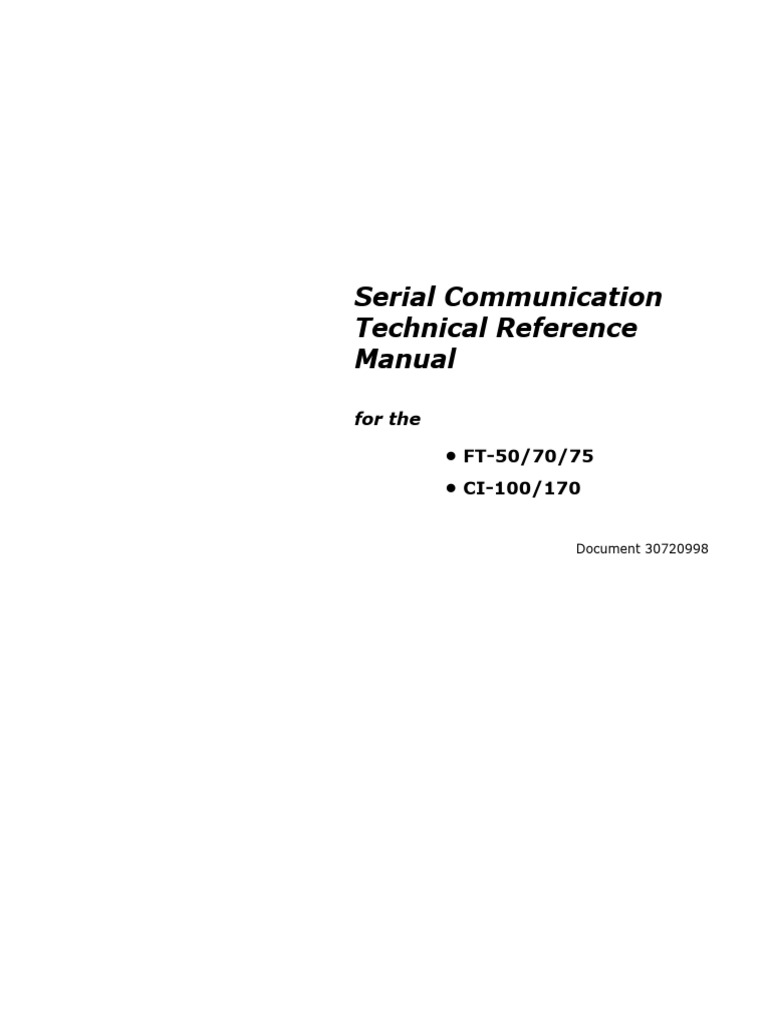 Serial Communication Technical Reference Manual: For The | PDF | Error ...