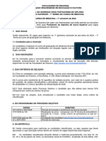 SEGUNDO EDITAL PARA PORTADORES DE CURSO SUPERIOR - Medicina - 2024