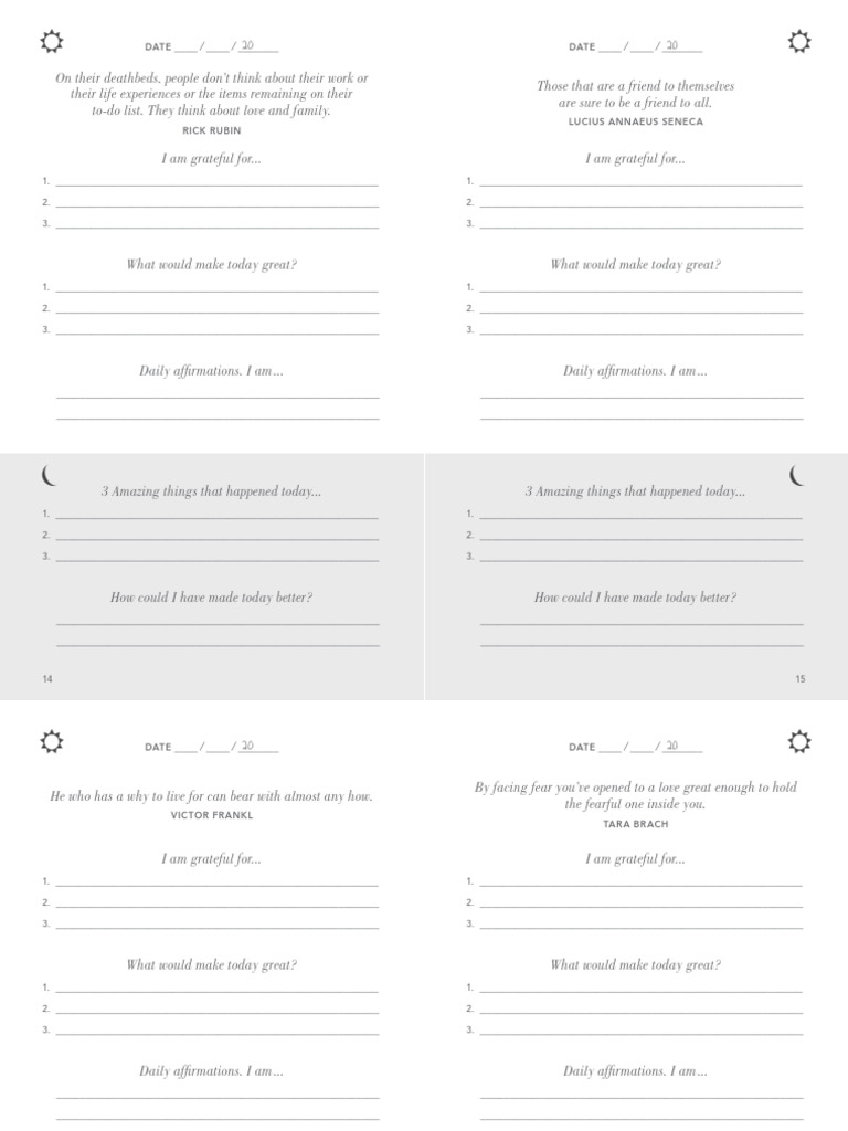 Five Minute Journal Quickstart | PDF