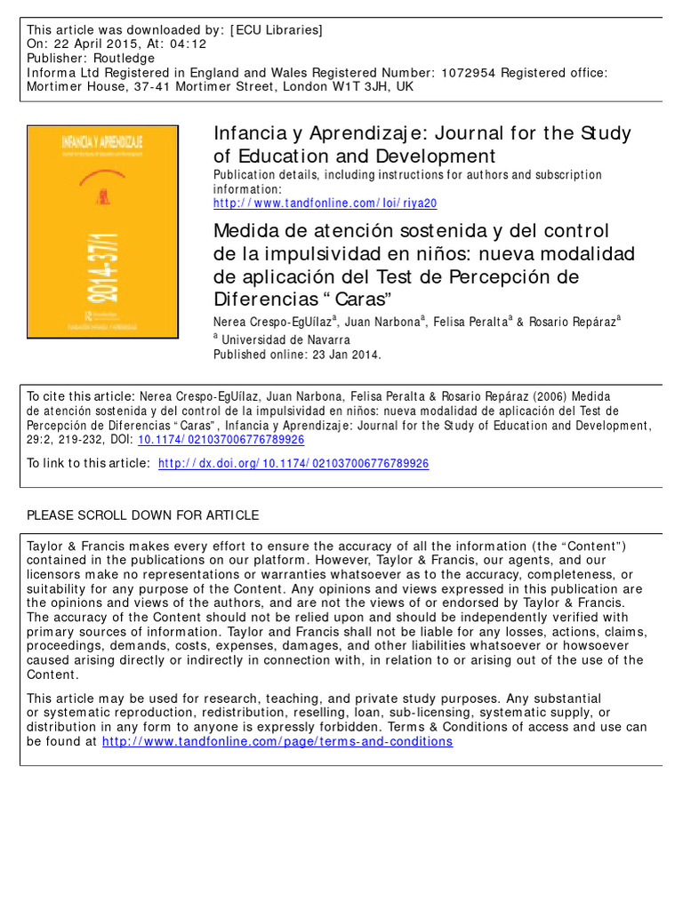 ADHD Attention & Impulsivity Test | PDF | Scholarly Communication ...