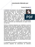 Ciladas Do Crescimento Liderado Por Exportações