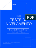 Teste de Nivelamento - Questões Do 37º Exame (Gabarito)