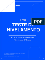 Teste de Nivelamento - Questões Do 38º Exame (Gabarito)