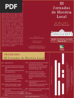 III Jornadas de História Local de Lousada Progra e Ficha de Inscrição