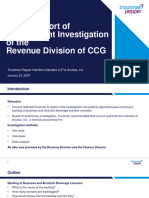 Public Report of Independent Investigation of The Revenue Division of CCG