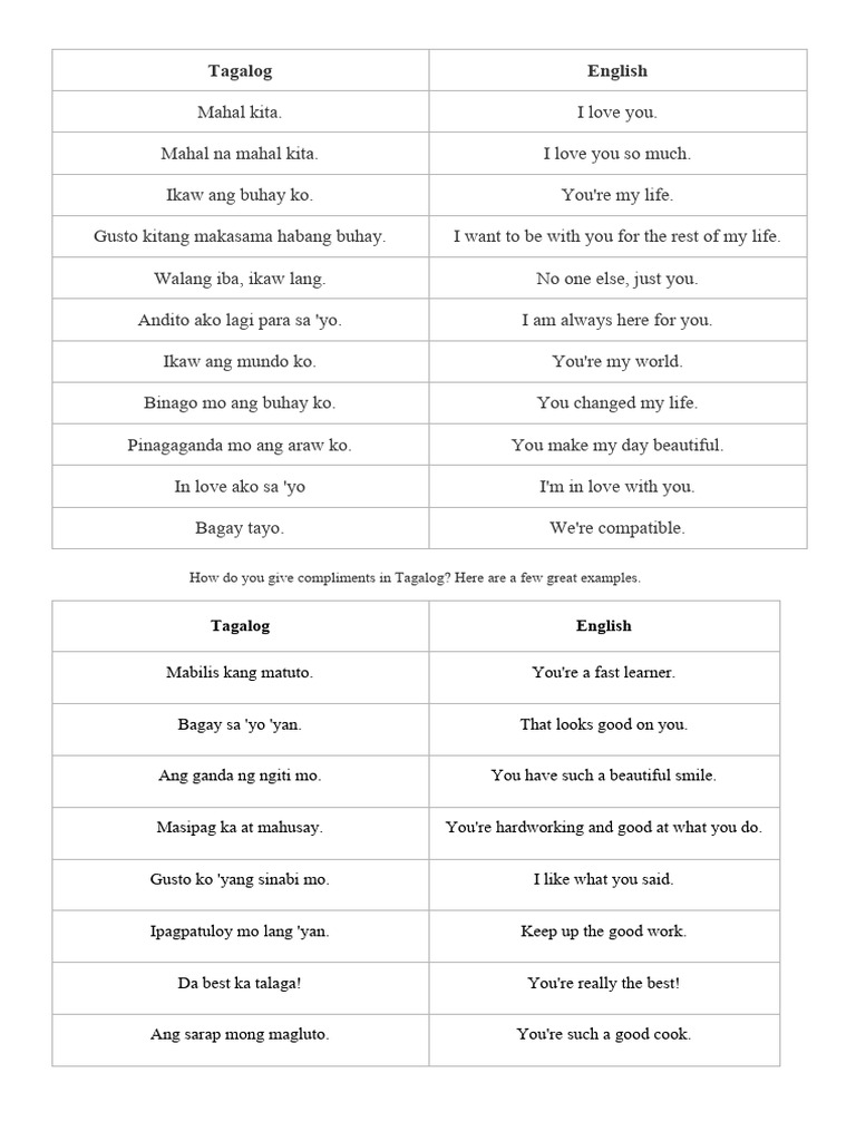Tagalog to English Phrase Guide | PDF | Languages Of Asia | Human ...