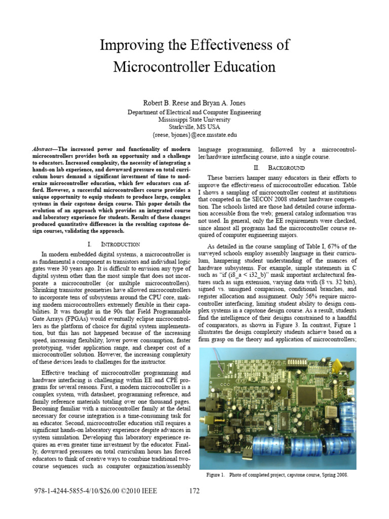Enhancing Microcontroller Education Methods | PDF | Digital Electronics ...