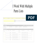 3 How Do I Work With Multiple Parts Lists