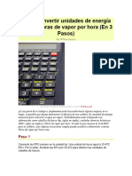 Cómo Convertir Unidades de Energía BTU en Libras de Vapor Por Hora