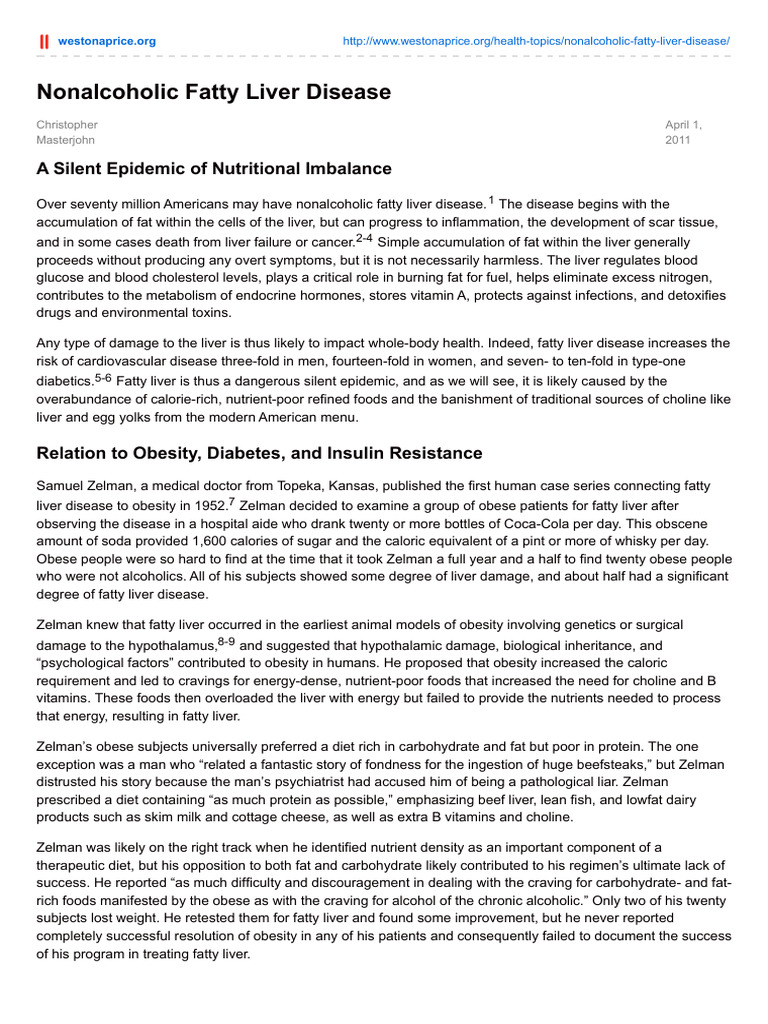 Nonalcoholic Fatty Liver Disease | PDF | Self-Improvement | Wellness