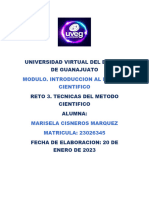 Reto Tres Tecnicas Del Metodo Cientifico