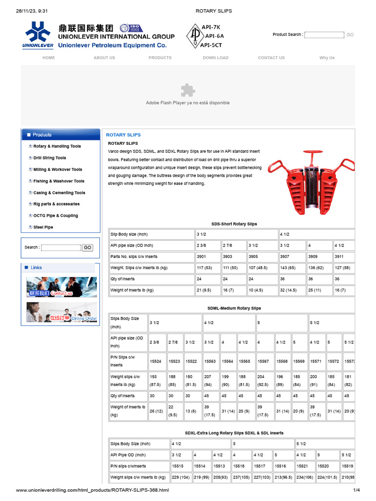 Rotary Slips and Casing Slip Details | PDF