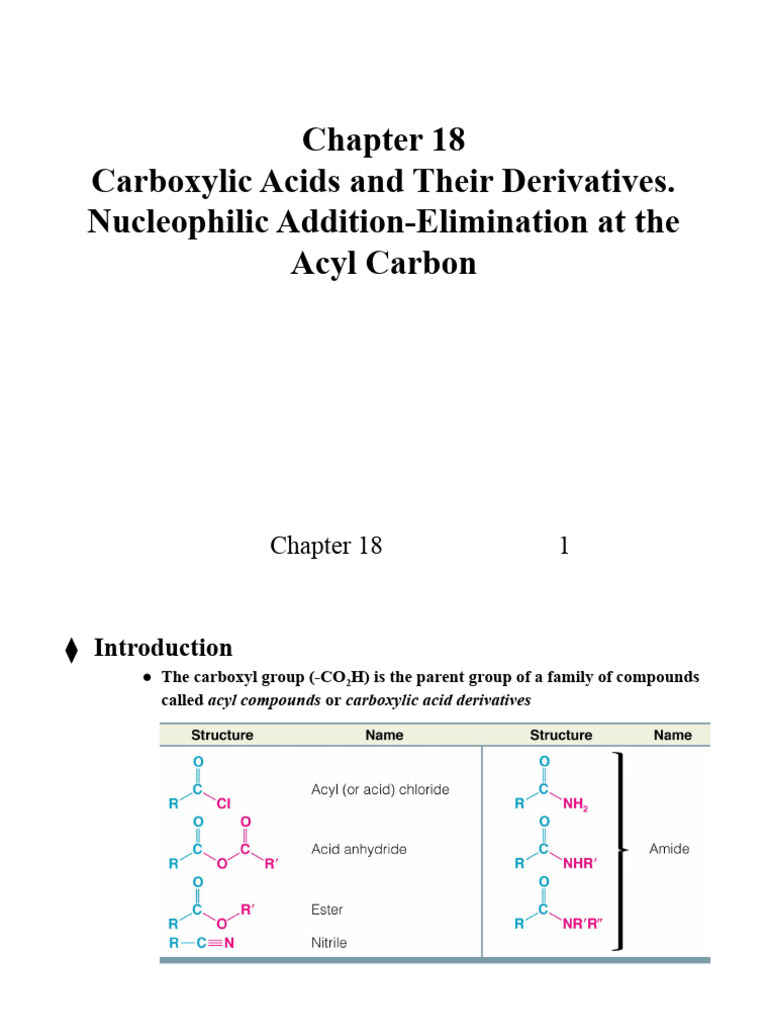Carboxylic Acids and Derivatives Overview | PDF | Ester | Amide