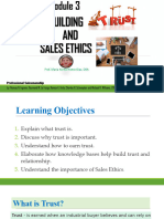 PS - MODULE-3 - Building Trust and Sales Ethics