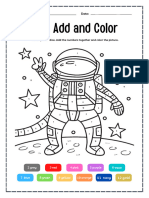 Black and White Printable Math Color by Number Activity Worksheet
