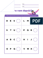 Folha de Atividades para Ensino Fundamental Bicolor Carta Sequência EscritaPalavras