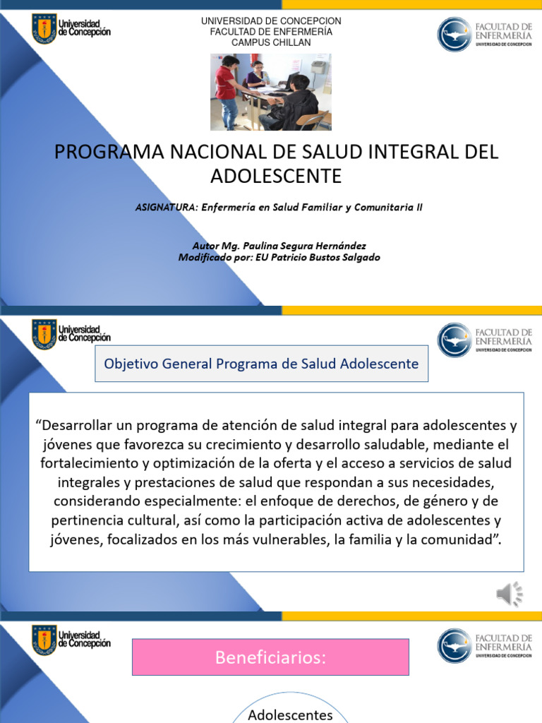Programa Integral de Salud para Adolescentes | PDF | Adolescencia ...