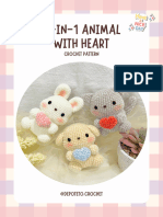 3 - in 1 Animal With Heart by DEPOTETO CROCHET