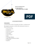 RECRUTEMENT Le Click Plus SARL