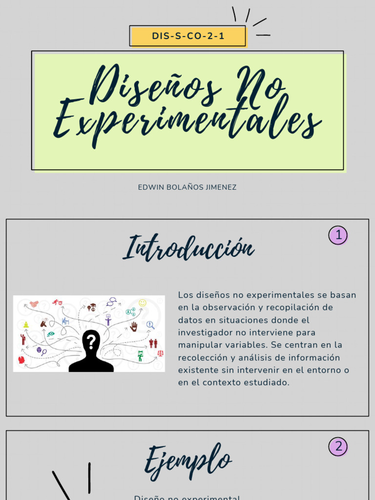 Diseño de Investigación No Experimental | PDF | Experimentar ...