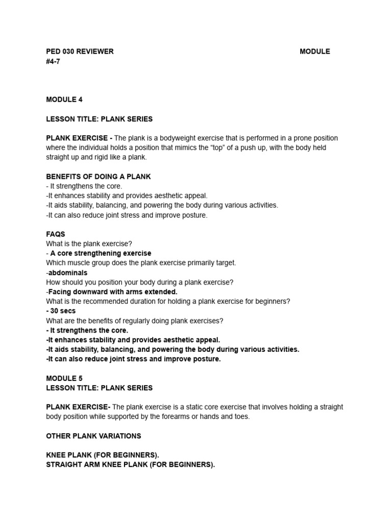 Ped 030 Reviewer | PDF | Wellness