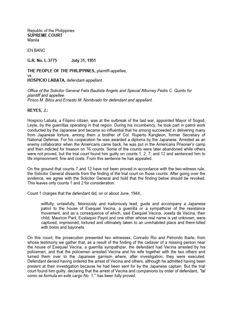 Supreme Court Ruling on Treason Case | PDF | Social Science | Mystery ...