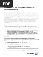 SAP Note 2897493 Example Implementation - Lean Services