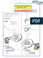 Leyes de Exponentes Potenciación para Cuarto de Secundaria