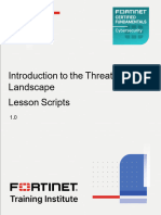 Introduction To The Threat Landscape 2.0 Lesson Scripts