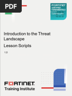 Introduction To The Threat Landscape 2.0 Lesson Scripts